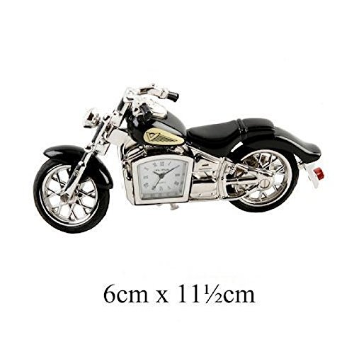 Miniaturuhr - Schwarzes Motorrad im Indianerlook Miniaturuhr - Schwarzes Motorrad im Indianerlook