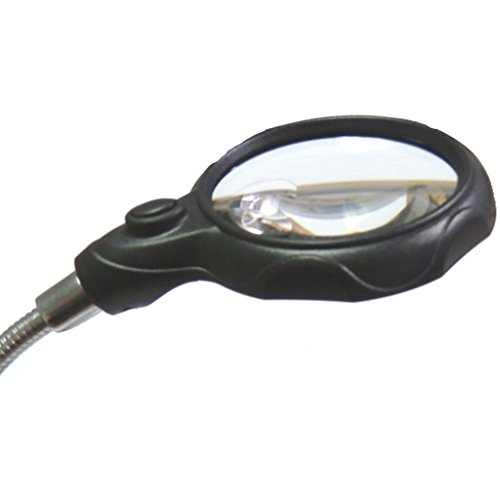 TOOGOO(R) Neu 3.5X 12X Eisenbuegel geschweisst LED Eisen Objektiv Magnifier Multifunktions-Leuchtlupe - 2