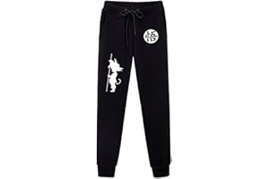 WANHONGYUE Anime Dragon Ball Z Goku Pantalons de Sport Jogging Adulte Cosplay Bas de Survêtement Sweatpants Trousers avec Poches