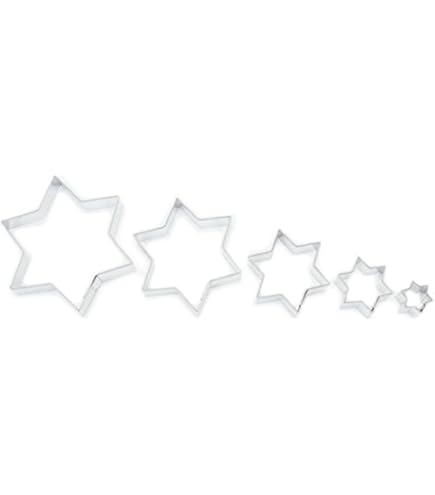 Stampino Per Biscotti A Stella 6 Punte, In Acciaio Inox, 18 X 3 Cm, Per Pasticceria, Fondente, Pasta Di Sale E Argilla