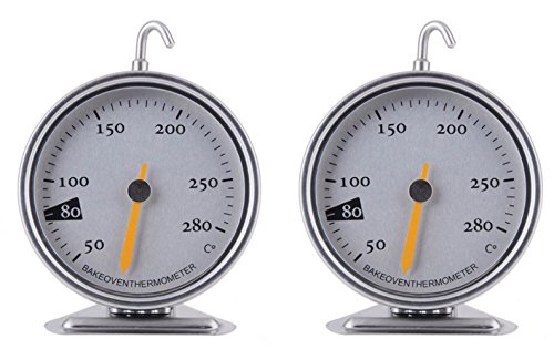 2x Ofenthermometer Thermometer mit großer Anzeige (2Stück)