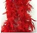 Produktbild Koedu flauschige Federboa, 2 m, Dekoration zum Aufnähen für Hut, Kostüm, Handwerk, Heimwerken, rot