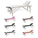 Price comparison product image H-ROOT 3 Section Lightweight Portable Massage Table Couch Bed Plinth Therapy Tatoo Salon Reiki Healing Swedish Massage 13.5KG (Cream)
