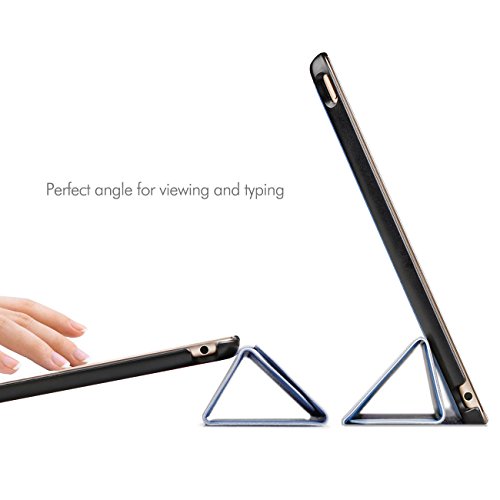 Inateck iPad Air 2 Hülle – Ultra Slim Ledertasche Smart Cover mit Magnetischer Auto Sleep Wake-up Funktion für iPad Air 2/ iPad 6. Generation, Blau - 5