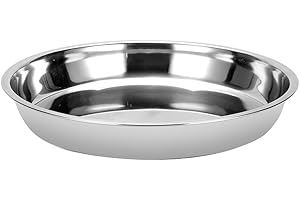 UPKOCH Stainless steel grill tray, 30 cm, grill basket, vegetable grill plate, drip tray, grease tray, round food plate for kitchen, meat and fish on the oven, oven, gas grill, BBQ accessories