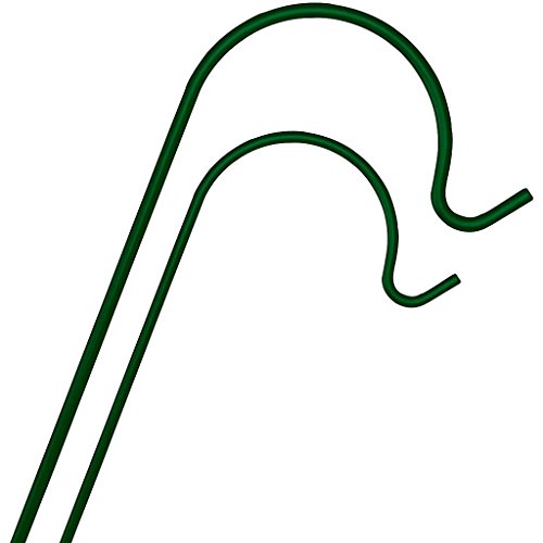 Bogenstab Ø=8mm GRÜN für Hängeblüten, Glockenblumen und Zapfen, H=120cm, passend für Artikel>AB 20cm< der GARTENFLAIR-Kollektion (ART GLASS powered by CRISTALICA) - 2