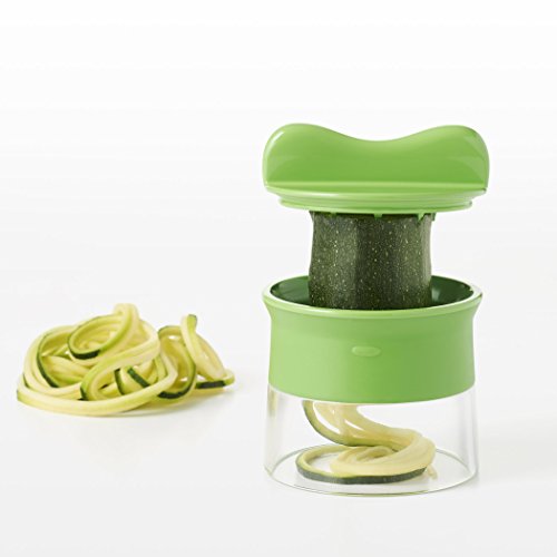 Spiralschneider,Foneso Hand Spiralschneider mit Schäler für Runde und Lange Gemüsesorten – Einschließlich Zucchini, Gurkenschneider,Karotten, Kartoffeln, Süßkartoffeln,Spargelschäler und Viele Mehr - 2