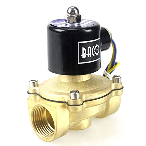 BACOENG DC24V 1" Messing/Edelstahl Elektrisches Magnetventil Wasser Gas NC(1/4" 1/2" 3/4")