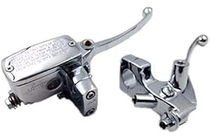 BHYSHOP 7/8" 22mm Handlebar Brake Clutch Lever Motorcycle Cruiser Street Bike Cafe Racer CB (Chrome)