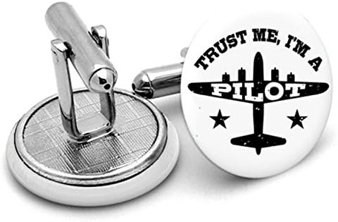 Trust me I'm a pilot mens Cufflinks - supplied in gift pouch