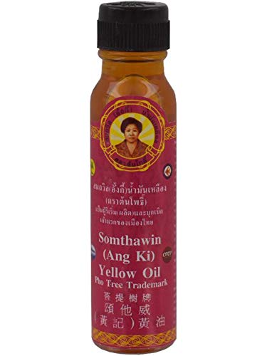 Preisvergleich Produktbild Somthawin (Ang Ki) gelbes Öl natürliches ätherisches Massageöl Thai Kräuter 24ml