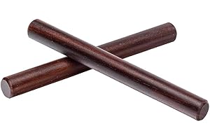 Fuzeau - Paire de Claves en Bois Pao Rose - Longueur 14 cm Ø 1,5 cm - Instrument de Percussion Authentique pour Découverte Rythmique - Idéal Initiation Musicale et Éveil dès 3 ans - Réf. 70789