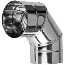 Gomito A 90° Per Canna Fumaria - Acciaio Inox, Diametro 60/70/80 Mm, Per Stufe A Legna E Camini