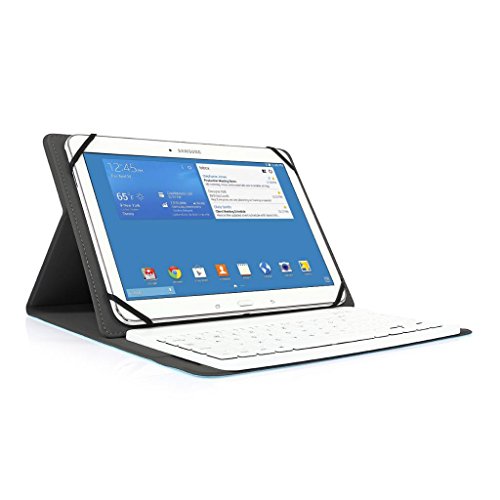 Bluetooth Tastatur CoastaCloud Ultra-Slim Hülle Keyboard Case Blau Für alle Windows / Android / IOS und Mobil mit 7-8 Zoll (Geeignete Tablettengröße : Länge 19-21cm;Breite:13.5cm ) für 7″ QWERTZ Deutsches Tastatur layout – iPad mini 1/2/3/4 ; Samsung Galaxy Tab 4 7 „and 8.0“, Samsung Galaxy Tab S2 8.0 „, Samsung Galaxy Tab A 8.0“, Samsung Galaxy Tab 3 8.0 „(T310), Mediapad X / MediaPad X2 4G LTE, Und andere Geräte zwischen 7,0 bis 8,0 Zoll - 5
