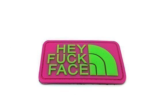 Preisvergleich Produktbild Hey Fuck Face PVC Airsoft Klettflicken Neon