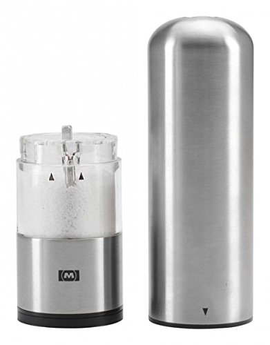 Melissa elektrische LED Pfeffermühle / Gewürzmühle 2er Set aus Edelstahl, Einhandbedienung - 2