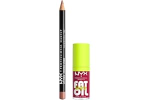 ‎NYX PROFESSIONAL MAKEUP NYX Professional Makeup Lip Artist Kit, Lippen-Makeup-Set bestehend aus Slim Lip Pencil Lipliner, Farbe 810 Natural, und Fat Oil Lip Drip Lipgloss, Farbe 05 Newsfeed