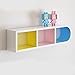 Produktbild JH Wand-Lagerregal Wand buchregal Wand Wohnzimmer Ecke Regal wandregal Studie kreative partition Regal Schlafzimmer lagerregal (Farbe : C, größe : 80cm)