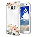 Price comparison product image OKZone Galaxy S7 Case [with HD Screen Protector], [Flowers Pattern Design] Luxury Colorful Floral Pattern Printed Shockproof Clear Soft Flexible TPU Protective Case For Samsung Galaxy S7 (Yellow)