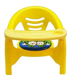 Odelee Baby Chair for Kids with Front Safety Tray /Soft Cushion Baby Chair for 0-3 Yrs (Pack of 1, Yellow)