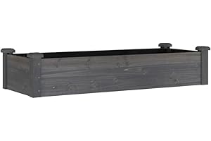 vidaXL Lit surélevé de Jardin Doublure 120x45x25 cm Bois Massif Sapin, lit surélevé, lit de Jardin, lit de légumes, lit de Jardin surélevé
