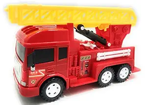 FunBlast Pull Back Vehicles Fire Rescue Truck, Friction Power Toy Trucks for 3+ Years Old Boys and Girls | JCB Toy for Kids