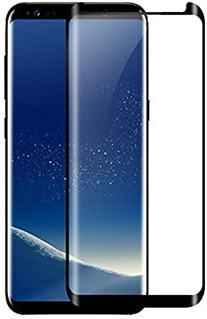 Coovoo Tempered Glass Screen Protector for Samsung Galaxy S8 – 9H Tempered Glass HD Clear Galaxy S8 FULL SCREEN PROTECTOR Bubble Free, Anti Fingerprint, Ultra Transparency Full HD and High Quality (Black)