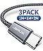 Price comparison product image USB C Cable, JSAUX (1M+1M+2M 3-Pack) Type C Fast Charger Charging Cable Nylon Braided Compatible for Samsung Galaxy S10 S9 S8 Plus A3 A5 2017 Note 10 9 8, Google Pixel, Sony Xperia XZ, LG G5 G6 - Grey