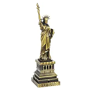 SHRUN CRAFT ND BEAUTY Statue of Liberty Car Dashboard Accessories Metal Decorative Showpiece for Car Dashboard (Multicolour, 6 INCH )