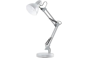 MiniSun | Retro Style Adjustable Grey Metal Table Lamp | Table Lamps, Home Décor & Improvement Essential | Includes 4W LED Bulb [3000K Warm White]