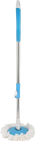 Feyora Mop Stick for Floor Cleaning, 360 Degree Spin Mop Stick Rod with Microfiber Refill Standing Magic Pocha with Easy Grip Handle Floor Cleaning Supplies Pro