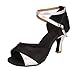 Produktbild Qmber Damen High Heels Sandal Riemchensandalen Reißverschluss Frauen frühjahr peep Toe Schuhe hohen absätzen Fischmaul Latin Dance Tanzschuhe/Silver,37
