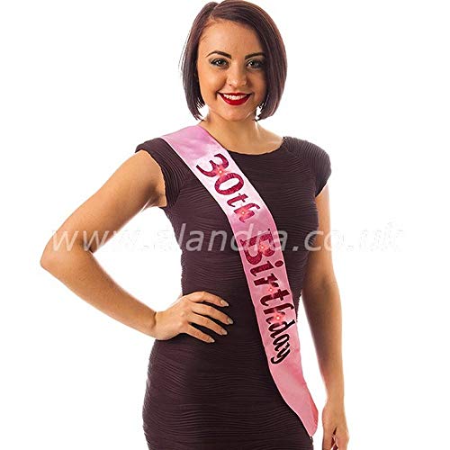 Alandra Pink & Hot Pink FS-30/P Flashing Sash 30th Birthday One Size Gift for the Birthday Girl