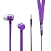 Produktbild Premium Kopfhörer im Schnürsenkel Design in Ear Kopfhörer mit Mikrofon 3,5mm Klinke für Apple IOS, Android usw. In Lila