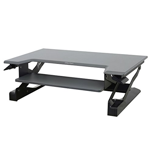 ERGOTRON Workfit-T Sitz-Stand Schreibtischaufsatz schwarz Anhebung bis 38cm belastbar bis 15 kg