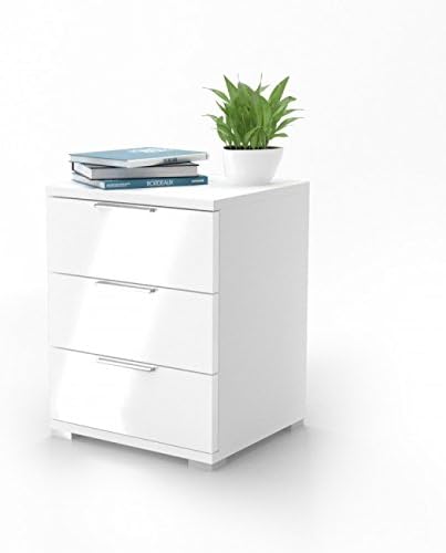 Animalmarketonline Drawers and Bedside Cabinets Vicco Florenz Glossy White