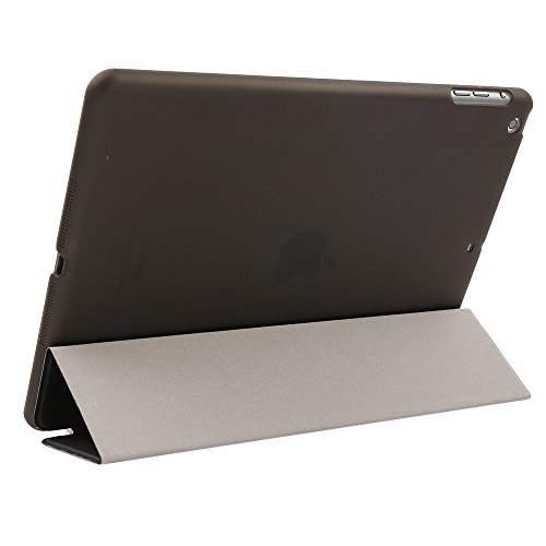 Besmall iPad Air iPad 5 Hülle – Ultra Dünn Edles Schutz Hülle Smart Cover Case PU Leder Schutztasche Etui Schale + Back Case inkl.Displayschutzfolie Reinigungstuch Stift für Apple iPad Air 1/ iPad 5 – Mit Standfunktion & Auto Sleep Wake up Funktion (iPad Air 1, Schwarz)XKZT53B - 5