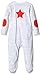 3Pommes Baby-Boys Sweet Night Starred Footies, White, 12-18 Months (Manufacturer Size:12/18)
