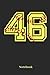 Produktbild 46 Notebook: Softball Player Jersey Number 46 Sports Blank Notebook Journal Diary For Quotes And Notes - 110 Lined Pages