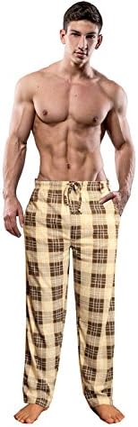 Factors Mens 100% Cotton Jersey Pyjamas Long Full Length Trousers Pjs Nightwear Sleepwear (Medium, Style-6)