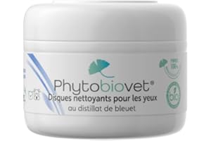 MP Labo Phytobiovet® 30 discos limpiadores de ojos con destilado de aciano - Perro y gato - Orgánico