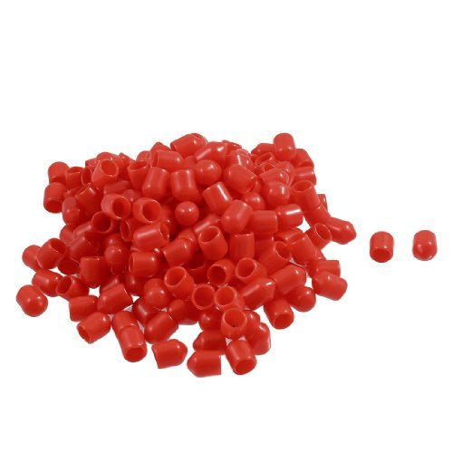 Preisvergleich Produktbild 600 Pcs 6 mm Innendurchmesser Red PVC Schlupfrohr Endkappen Abdeckung Fittings