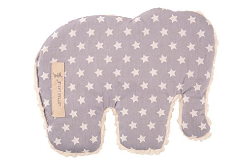 Preisvergleich Produktbild Lottas Label Wärmekissen Elefant 21 x 18 cm Star grau