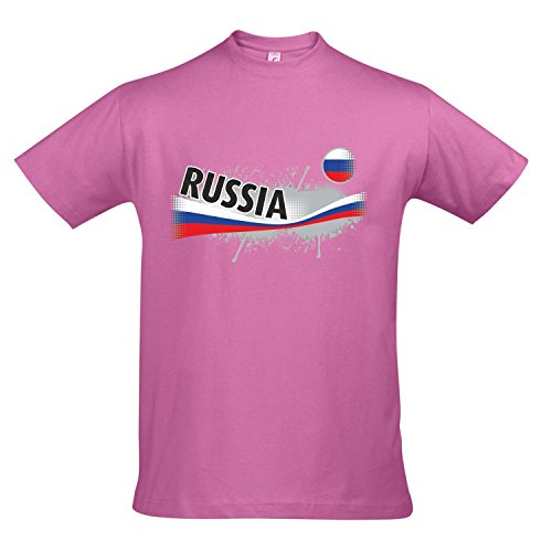 Fanshirt Herren RUSSIA, Russland Ländershirt EM / WM Trikot S-XXL , Orchid pink , S
