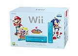  NINTENDO Spielkonsole Wii blau + Spiel Mario & Sonic bei den Olympischen Spielen in London 2012 + 1 Fernsteuerung Wii Pl