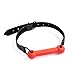Produktbild Babysbreath Leder Soft Bone Shaped Gag Bondage Fesseln Mund Gag Sex Spielzeug für Paar rot