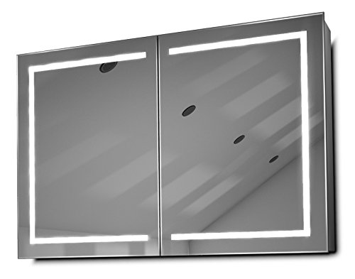 Diamond X Collection Armoire De Toilette LED Lea avec Anti-Buée, Capteur, Rasoir K374