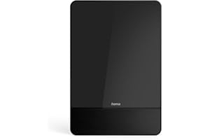 ‎HAMA Hama Antena pokojowa DVB-T2 (wewnętrzna, domowa, do TV, telewizji telewizorów, led, wtyczka koaksjalna, aktywna, kabel 2m, 5G LTE, płaska) czarna