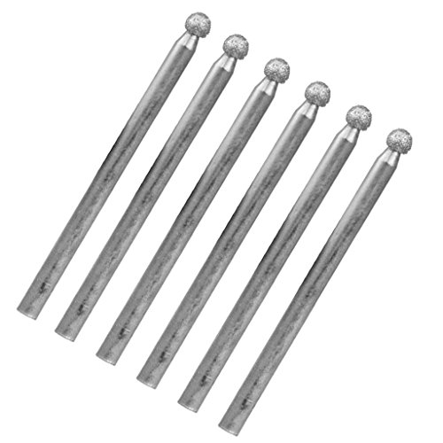 Gazechimp 6pcs/set 45mm Diamant Beschichteten Runde Kugel-Form Schleifgerät, Schleifkopf - Schleifmaschinenansatz