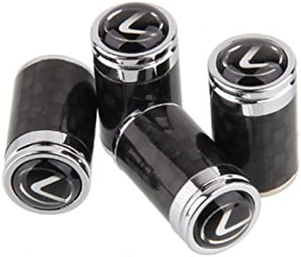 yifei2016 4pcs Carbon Fiber Auto Car Wheel Tire Air Valve Caps Stem Cover fit for Lexus